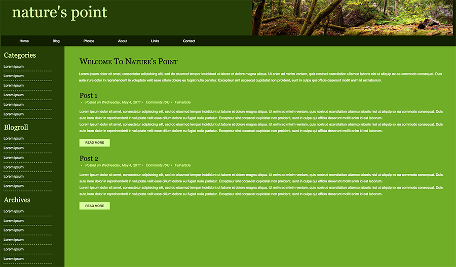 HTML Responsive design project